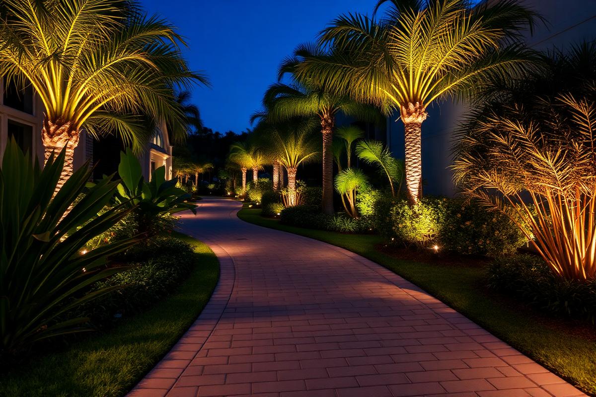 Landscape Lighting Basics for a Paver Walkway