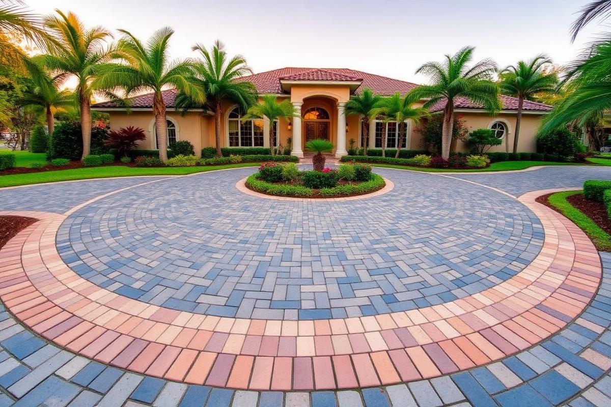 Circular Paver Entry Drive