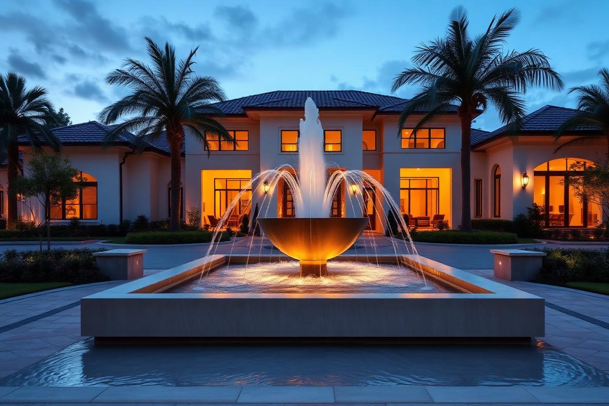 Modern Entry Water Feature