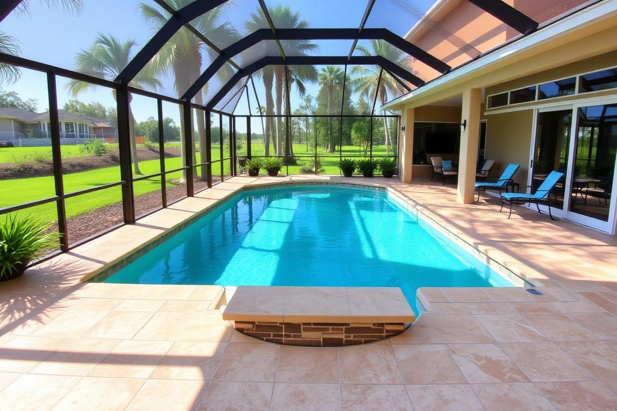 Screened Lanai Pool Deck